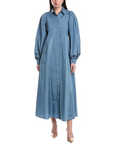 Max Mara Pucci Silk-blend Maxi Dress In Blue