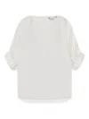 Max Mara Pacos Asymmetric Blouse In White
