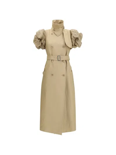 Max Mara Puffed-sleeve Double-breasted Overcoat In Animal Print