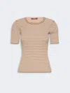 Max Mara Pull Ajusté En Crêpe De Viscose In Brown