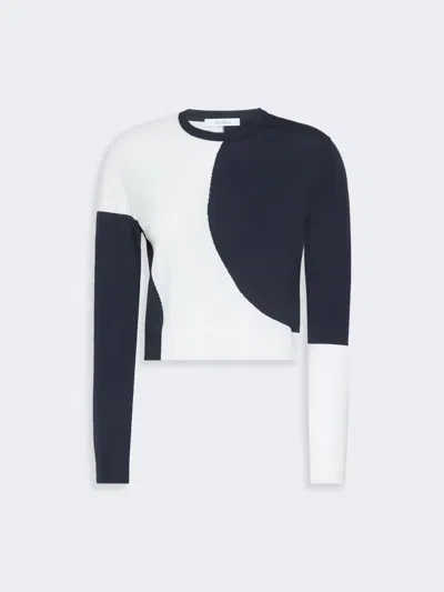 Max Mara Pull Ajusté En Crêpe De Viscose In White