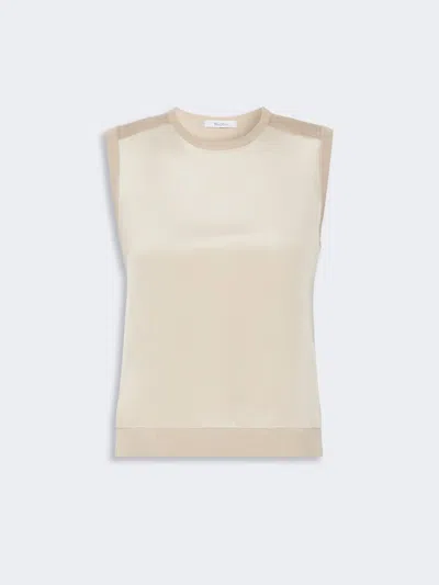 Max Mara Pull En Fil De Cachemire Et Soie In Brown