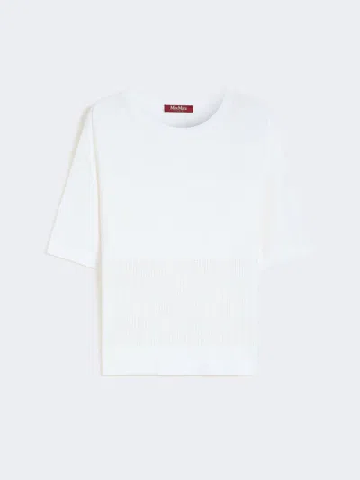 Max Mara Pull En Fil De Viscose In White
