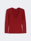 Max Mara Pull En Fil De Viscose Mélangée In Red