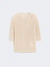 Max Mara Pull En Lin À Torsades In Neutral
