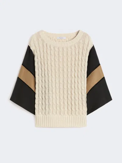 Max Mara Pull Large En Fil De Lin In Neutral