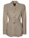 Max Mara Pulvino Giacca Sahariana In Neutral