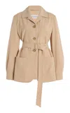 Max Mara Jacket Belted Patch Pockets In Ivory