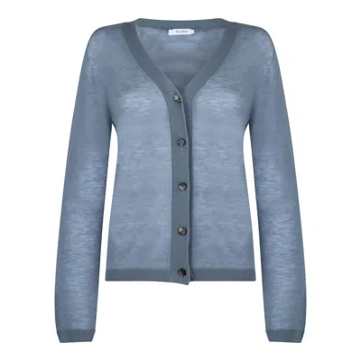 Max Mara Pure Avion Blue Wool Sweater