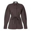 Max Mara Pure Max Mara Linen And Silk Blend Jacket In Brown