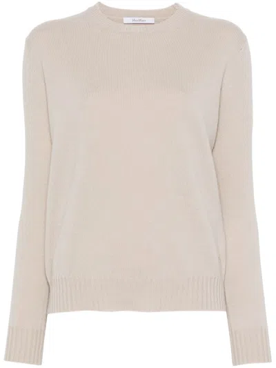 Max Mara Pure Cashmere Clothing Sweaters In Neutral