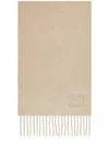 Max Mara Monogram-embroidered Cashmere Stole In Neutral