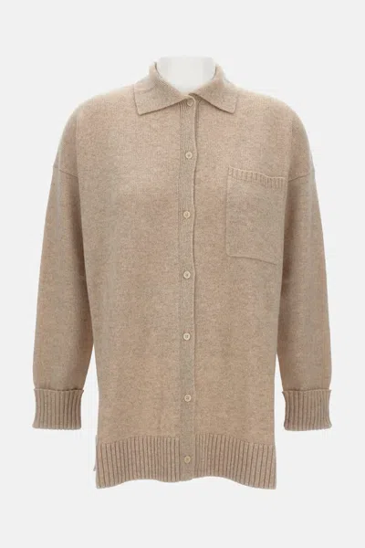 Max Mara Pure Cashmere Shirt In Neutral