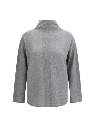 Max Mara Pure Cashmere Sweater In Gray