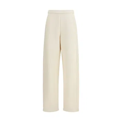 Max Mara Pure Cotton Casual Women's Pants In White