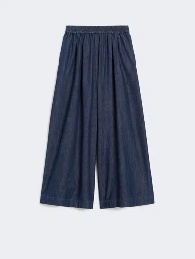 Max Mara Pure Cotton Denim Jeans In Blue