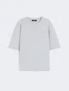 Max Mara Pure Cotton Jersey T-shirt In Gray