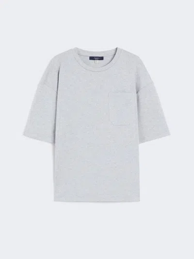 Max Mara Pure Cotton Jersey T-shirt In Gray