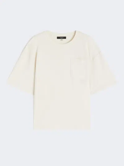 Max Mara Pure Cotton Jersey T-shirt In Gold