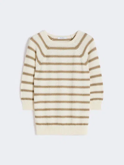 Max Mara Pure Cotton Sweater In Brown