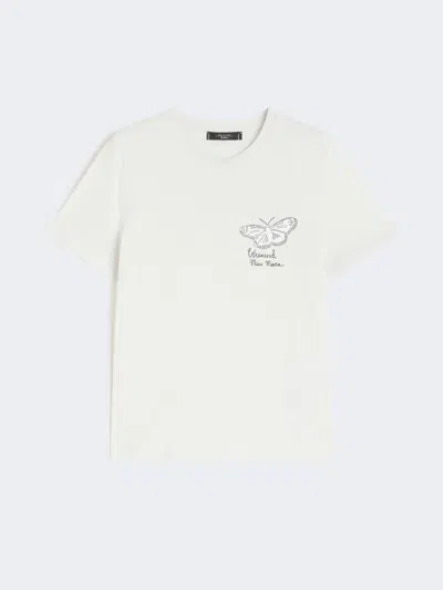 Max Mara Pure Cotton T-shirt In White