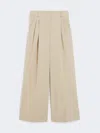 Max Mara Pure Cotton Trousers In Neutral