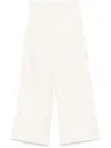 Max Mara Pure Cotton Wide-leg Trousers In White
