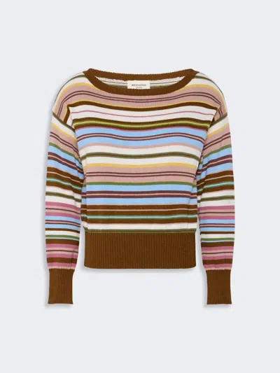 Max Mara Pure Cotton Yarn Sweater In Multi