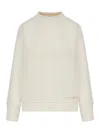 Max Mara Pure Crewneck Sweatshirt In Cotton In White