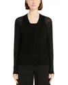 Max Mara Pure Derrick Wool Cardigan In Black