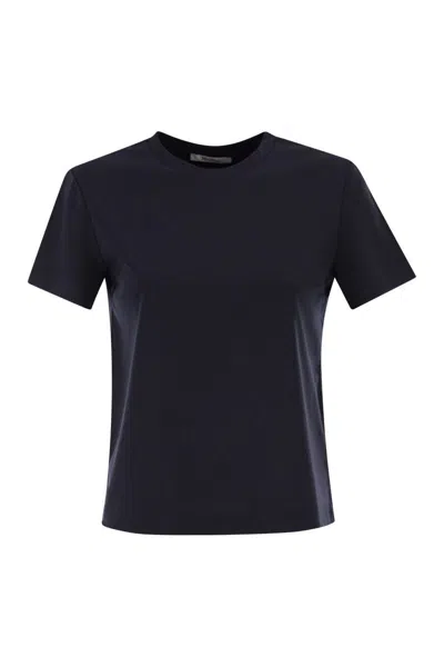 Max Mara Pure Donata Cotton T-shirt In Blue