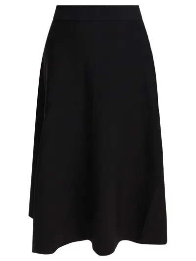 Max Mara Pure Flared Midi Skirt Skirts Black