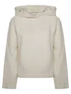 Max Mara Pure Gary Felpa Logo In Bianco