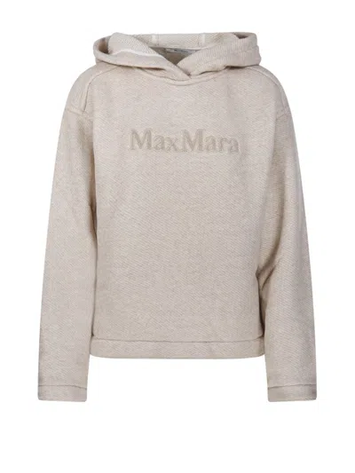 Max Mara Pure Gary Hoodie Sweatshirt In Neutrals