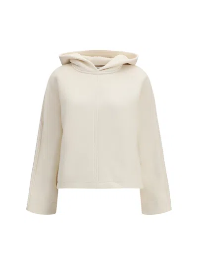 Max Mara Pure Hooded Sweatshirt In Neutral