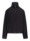 Max Mara Pure Jersey Knitted Fabric Jacket In Black