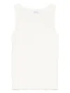 Max Mara Pure Knitted Tank Top In Beige