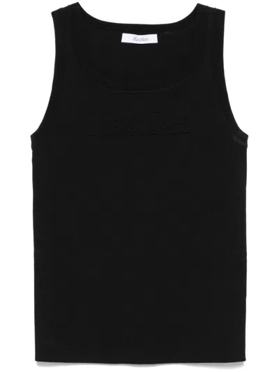Max Mara Pure Knitted Tank Top In Blue