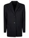 Max Mara Pure Lesena Giacca Tessuto Tecnico In Blue