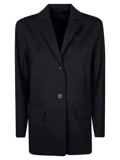 Max Mara Pure Lesena Giacca Tessuto Tecnico In Blue
