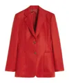 Max Mara Single-breasyed Blazer In Red