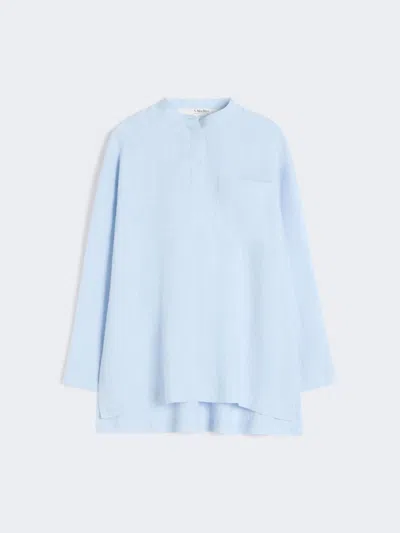 Max Mara Pure Linen Shirt In Blue