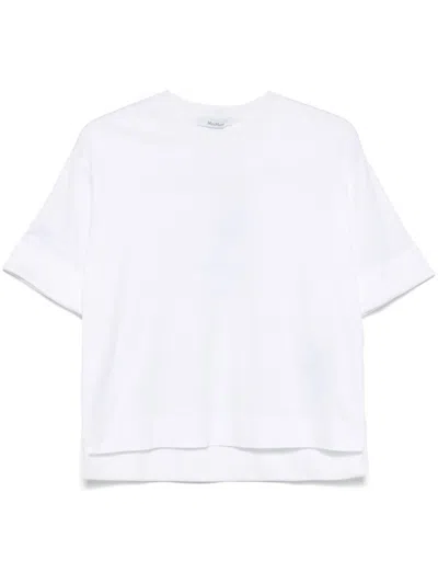 Max Mara Pure Logo Cotton T Shirt In White