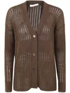 Max Mara Pure Max Mara March Cotton Cardigan Clothing In Brown