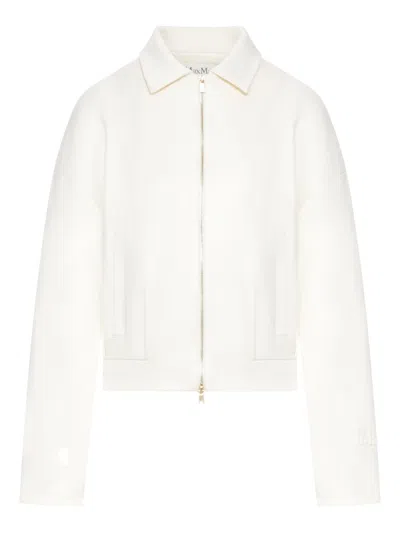 Max Mara Pure Silk Cotton Elastane Sweater In White
