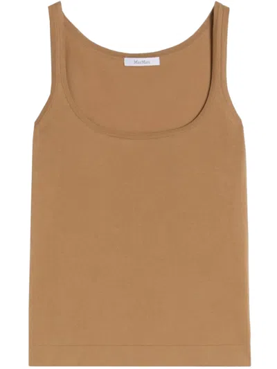 Max Mara Pure Max Mara, Top Mxpumano In Brown