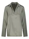 Max Mara Pure Max Mara V-neck Blouse In Green