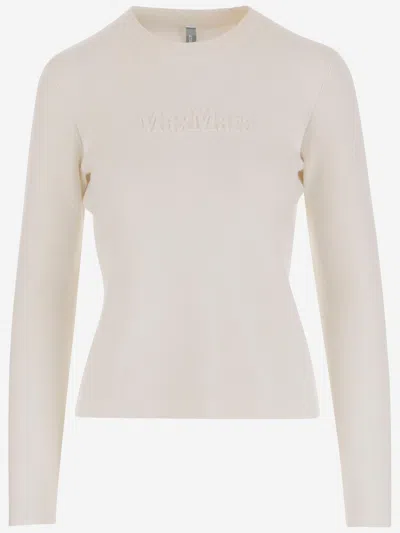 Max Mara Pure Viscose Blend Knit In White