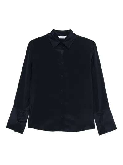 Max Mara Pure Mxpvoliera Shirt In Navy
