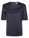 Max Mara Pure Peter T-shirt Logo Grande In Blue